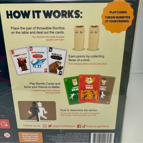 NWT. THROW THROW BURRITO. The world's first dodgeball card game. - Picture 7 of 12